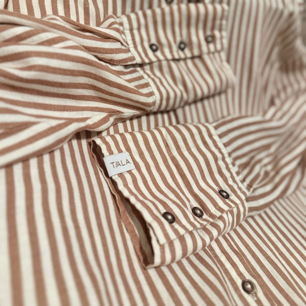 TALA | The Essential Striped Linen Shirt | Medium - Picture 5 of 8